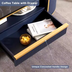 Combohome Modern Coffee Table For Living Room Furniture Nordic Metal Table Basse Modern Marble Luxury Coffee Table - Image 6