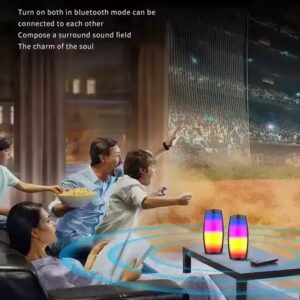 Portable Wireless gaming Speaker with Mixed Colorful LED Lights Multifunction Outdoor Party smart Speaker - Image 7