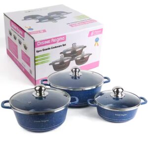 6Piece Cooking Pot Set with Custom Logo NonStick Granite Cookware Set for Chinese Style Cooking - Image 5