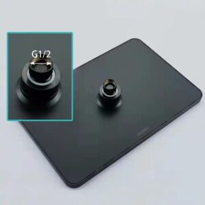 High water pressure black plated bath 9 inch water saving square bath ceiling overhead rain head shower - Image 3