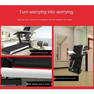 Portable Home Gym Electric Treadmill Foldable Steel Motorized LCD Screen LED Display Heart Rate Function for Running & Fitness - Image 4