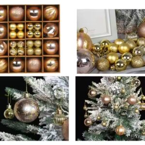 44pcs/set Christmas plastic pendant ball ornaments for christmas tree gift and home holiday decoration - Image 6