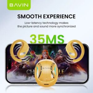 BAVIN wholesale custom logo 69 portable tws hifi true blue tooth 5.3 wireless earbuds earphones - Image 5