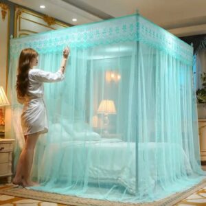 Luxury Royal Palace Canopy Mosquitero with Stand Bedding Netting Mosquito Nets for Adult King Size Home Bed - Image 6