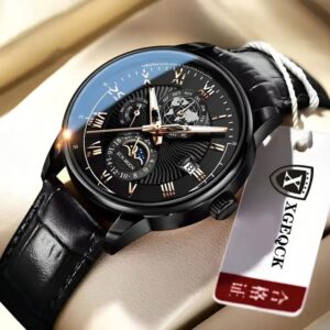 Men Watch Leather Quartz Men's Wristwatch Waterproof Luminous Sports Date Luxury Watches Man - Image 4