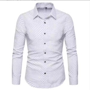 Men's long sleeve thin shirt Business shirt men's base shirt - Image 3