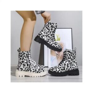 Women's PU Leather Ankle Boots large size boots casual ankle boots shoes for woman - Image 2