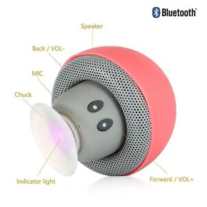 New Electronics Cheap Waterproof Bass Mini Party Speaker Suction Cup Wireless Soundbar Mushroom Portable Speakers - Image 4