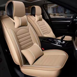 Breathable Car Seat Protector Polyester Universal Car Seat Leather Cover Set - Image 4