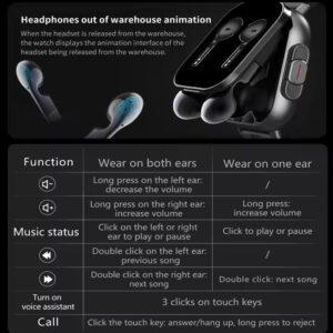 Silicon Strap Fitness Tracker Heart Rate Monitor Sleep Tracker Smart Watch Earphone NFC Watch Switching SmartWatch Earbuds - Image 4