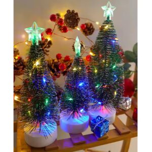 Mini small modern Christmas with led lights artificial trees for indoor desktop home decorative - Image 4