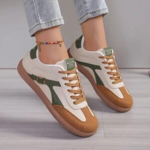 New Fashionable Round Head Lace Muffin Thick Sole Flat Single Shoes Wholesale For shoes for women new styles - Image 2