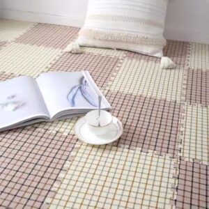 Wood Grain Puzzle Mat Foam Cotton and linen Play Splicing Thicken Soft Modern Floor Rug Living Room Crawling Carpet - Image 4