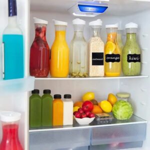 Clear Plastic Beverage Bottle Pitcher Square Base Juice Milk Containers Water Carafe with Flip Top Lid - Image 3