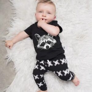 Newborn Baby Wear Boy T Shirt+Pants Summer Clothing Sets - Image 4
