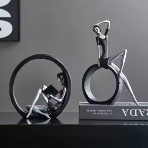 Home Decor Reading Statues Luxury Living Room Table Ornaments Resin Crafts Abstract Figurines For Office Desktop Accessories - Image 6