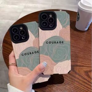 Courage Color Wave Printing Soft TPU Artificial Leather Mobile Phone Cover Case For Iphone 7 8 X Xr Xs 11 12 13 14 15 16 Pro Max - Image 3