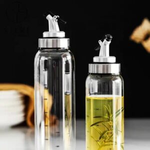 Empty Glass Kitchen Cooking Oil And Vinegar Spice Dispenser Bottle For Sale 1773 - Image 3