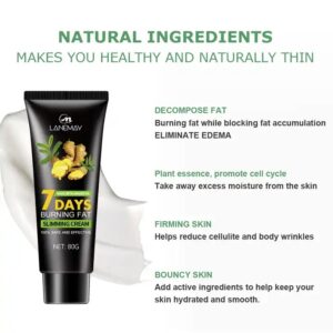 No Side Effect Natural Ginger Herbal 7 3 Days Body Weight Loss Fat Burning Slimming Cream - Image 5
