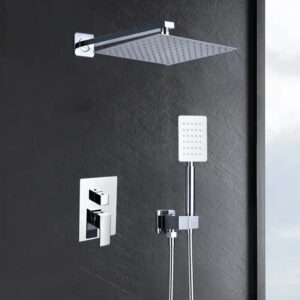 Wall Mount Rainfall Shower Faucet Set Chrome Bathroom Waterfall System bathroom shower faucet Concealed shower set - Image 6