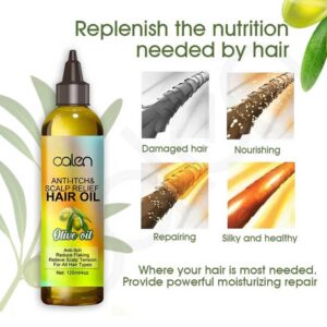 Olive Oil Hair Scalp Oil Organic Natural For Hair Growth Anti-Itching Dandruff Relief Scalp Oil - Image 5