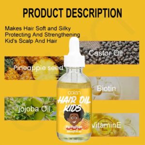 Hair Growth Support Scalp Nourishment Kids Hair Oil For Girls and Boys - Image 3