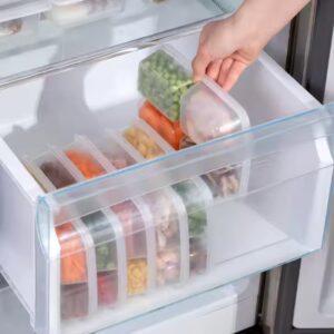 Compartment Shredded Meat Crisper Four-grid Meat Slices Separately Packed Case Refrigerator Food Kitchen Accessories Minimalist - Image 5