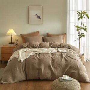 Hot selling 100% Cotton Gauze Duvet Cover set Customization 3 piece bedding set Close skin soft muslin Duvet cover double - Image 3