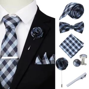 Hot Selling Professional Polyester Woven Printed Party Tie Handkerchief Cufflinks Necktie Gift Set For Boy - Image 6