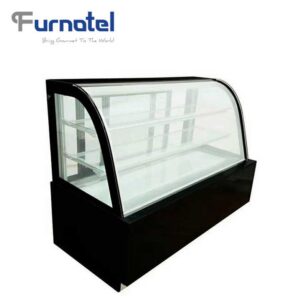 Commercial Square Glass Cake Refrigerator Curved Glass Bakery Display Showcase Counter Cooler - Image 5