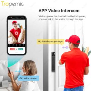 Tuya 3d Face Recognition Smart Door Lock With Camera Cerradura Inteligente Biometric Fingerprint Security Automatic Smart Lock - Image 4