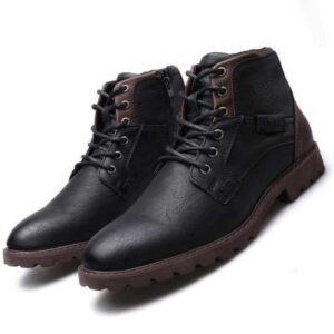 Wholesale Men's Middle Tube Cowboy Biker Boots Embroidery Chelsea Martin Western Boots Shoes - Image 3