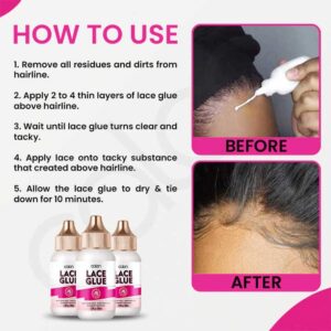 Oalen 38ml Private Label Watermelon Lace Wig Adhesive Glue Sweatproof Waterproof Lace Wig Glue Adhesive - Image 6