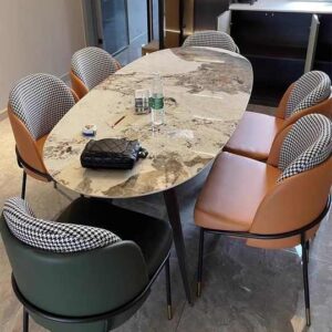 Luxury Modern Hotel Restaurant Synthetic Leather Dining Room Chair - Image 7