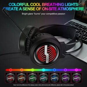 T-WOLF H130 RGB Backlit Gaming headset headphones 3D surround sound usb wired noise cancelling gaming headset earbuds headphones - Image 3