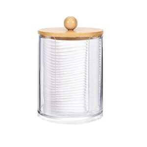 3 Pack Qtip Holder Dispenser Plastic Cotton Swab HolderJar Container Dispenser Cotton Swab Holder Qtip Dispenser With Bamboo Lid - Image 6