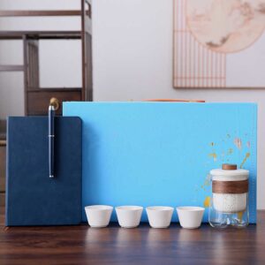 VIP customer business Gift set Tea set Gift box Teacups teapot teacups accompanied by hand custom logo travel set - Image 5