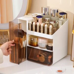 Modern Rectangular Makeup Organizer New Arrival Eco-Friendly PP Plastic Cosmetic Storage Box for Dressing Table - Image 3