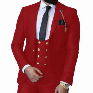 Italian Business 3 Pieces Royal Blue Classic Men Suit Groom Prom Tuxedos Groomsmen Blazer for Wedding suit for men - Image 6