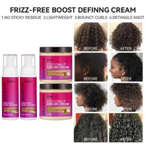 Frizz Control Curl Defining Cream for Wavy Curly Hair Curl Cream - Image 3