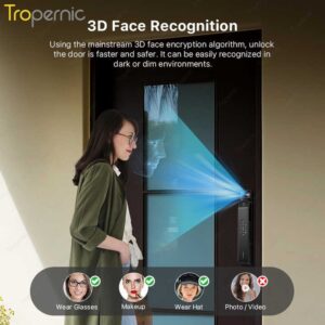 Tuya 3d Face Recognition Smart Door Lock With Camera Cerradura Inteligente Biometric Fingerprint Security Automatic Smart Lock - Image 5