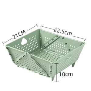 Plastic Collapsible Colander - Foldable Drain Basket With Resting Feet - Kitchen Food Strainer - Space-Saving Easy To Use - Image 4