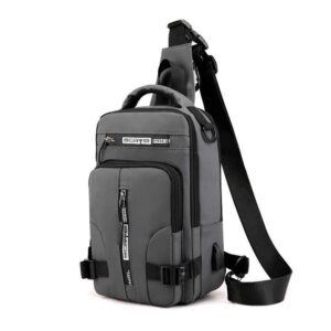 Waist Sling Bag Multipurpose Waterproof Nylon Large Capacity USB Fitness Chest Bag Fanny Pack For Men Sport - Image 5