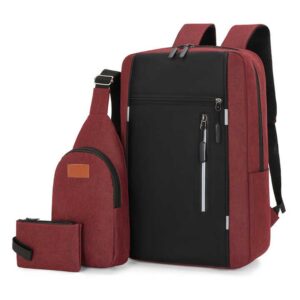 Wholesale Men Casual Computer Waterproof School Rucksack Bag Polyester Laptop Backpack - Image 6