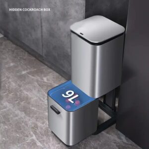iintelli soft close household uv sanitizing classified metal tall kitchen cabinet food waste bin sensor - Image 4