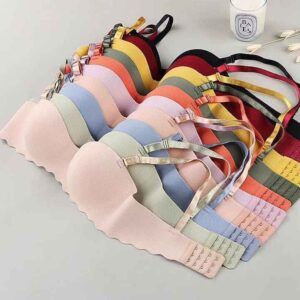 Small Breast Women Cheap Price Bra Solid Color Adjusted-straps Wireless Wholesale Hot Selling Bra Ladies - Image 5