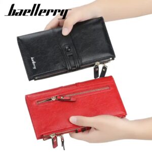 Women's Luxury Leather Wallet Zipper Closure Large Capacity Ladies Purses Clutch Soft PU Lining Long Length - Image 4