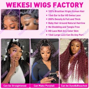 Wear Go Glueless Deep Curly Brazilian Bleach Knots HD Lace Frontal Wigs Natural Raw Vietnamese Hair Wigs Human Hair Lace Front - Image 3