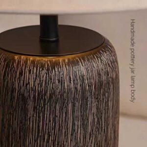 Retro ceramic fabric attic living room bedroom LED standing lamp floor lamp - Image 5