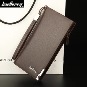 Wholesale popular black and brown long wallet Baellerry Brand newest designer wallet Fast delivery RTS PU wallets leather men - Image 6